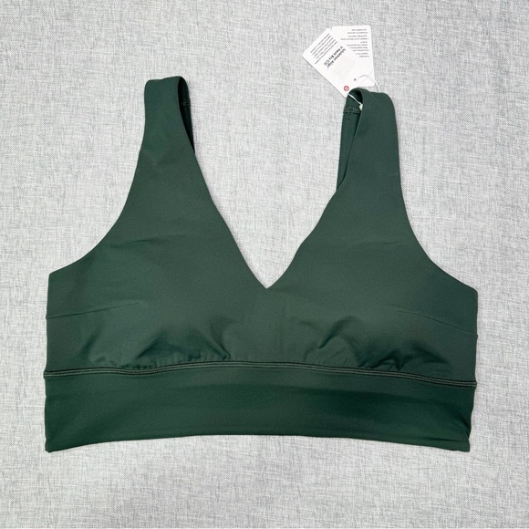 Lululemon Align V Neck Bra C/D Cup Dark Forest Green Size 14 NWT - Picture 3 of 8